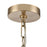 Millennium Lighting Verlana 3Lt 19" Chandelier, Modern Gold/Clear