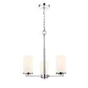 Millennium Lighting Verlana 19" 3Lt Chandelier, Chrome/Etched White - 2713WG-CH