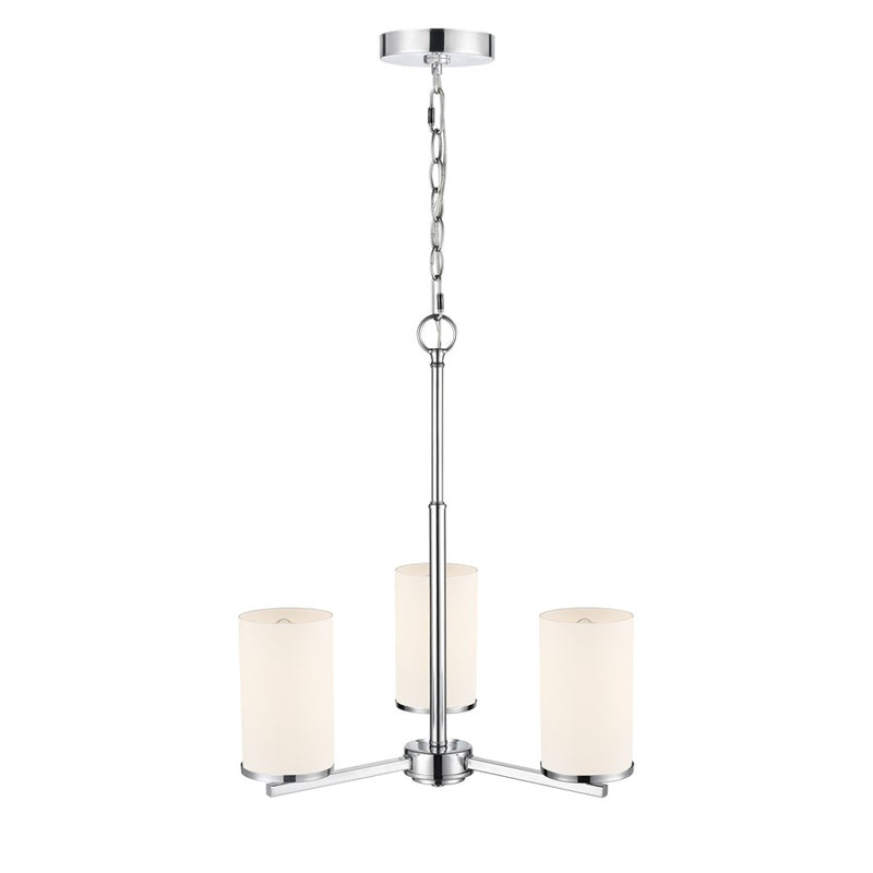 Millennium Lighting Verlana 19" 3Lt Chandelier, Chrome/Etched White