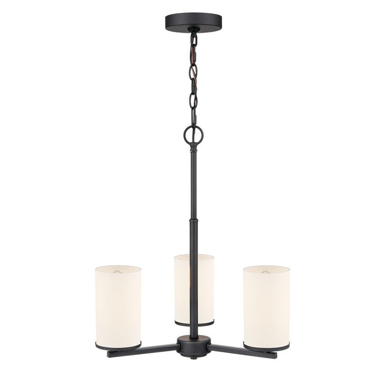 Millennium Lighting Verlana 19" 3Lt Chandelier, Black/Etched White