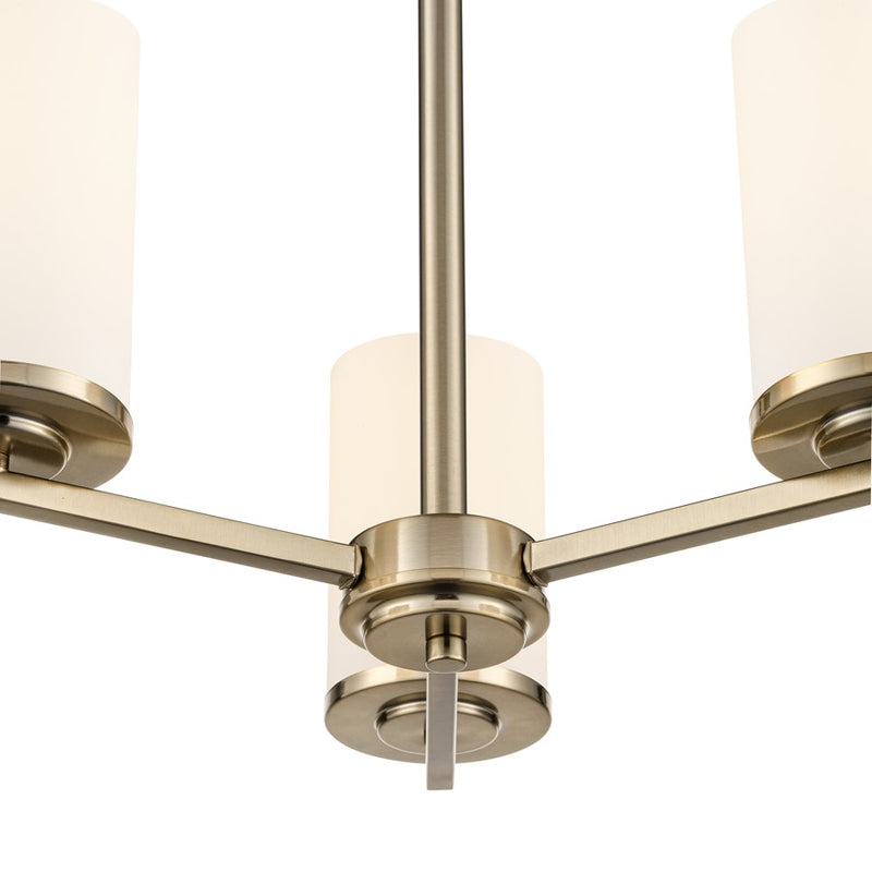 Millennium Lighting Verlana 19" 3Lt Chandelier, Gold/Etched White