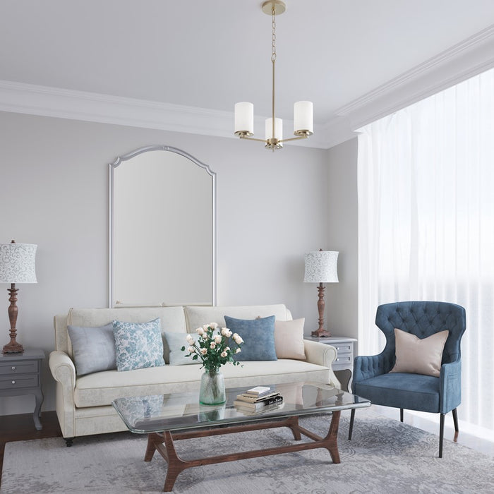 Millennium Lighting Verlana 19" 3Lt Chandelier, Gold/Etched White