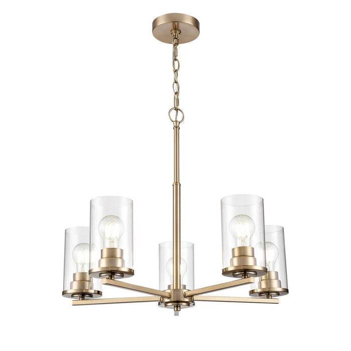 Millennium Lighting Verlana 5Lt 24" Chandelier, Modern Gold/Clear - 2715-MG