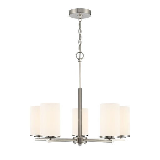 Millennium Lighting Verlana 24" 5Lt Chandelier, Nickel/Etched White