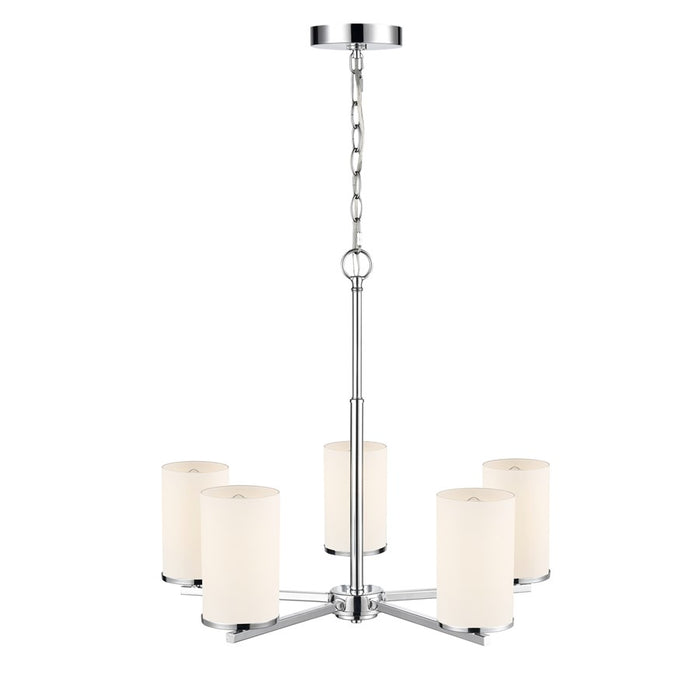 Millennium Lighting Verlana 24" 5Lt Chandelier, Chrome/Etched White