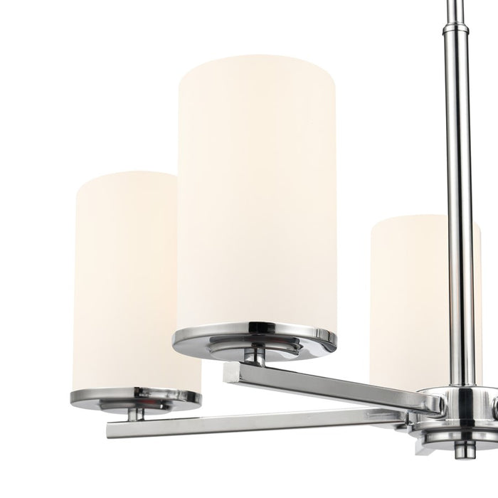 Millennium Lighting Verlana 24" 5Lt Chandelier, Chrome/Etched White