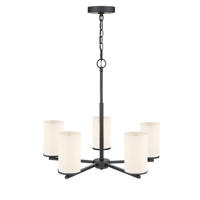 Millennium Lighting Verlana 24" 5Lt Chandelier, Black/Etched White