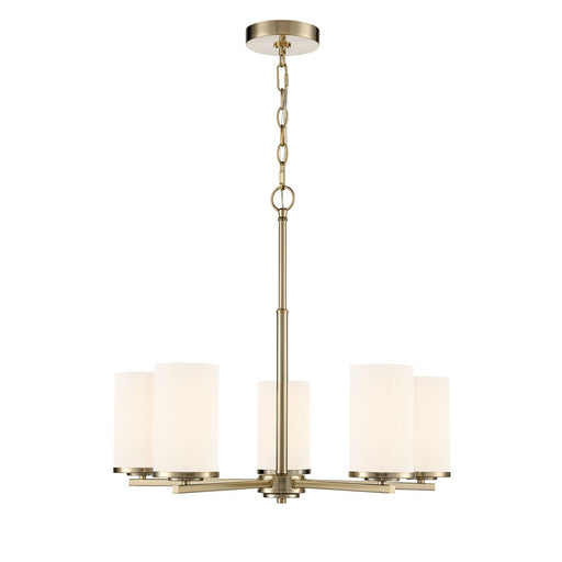 Millennium Lighting Verlana 24" 5Lt Chandelier, Gold/Etched White