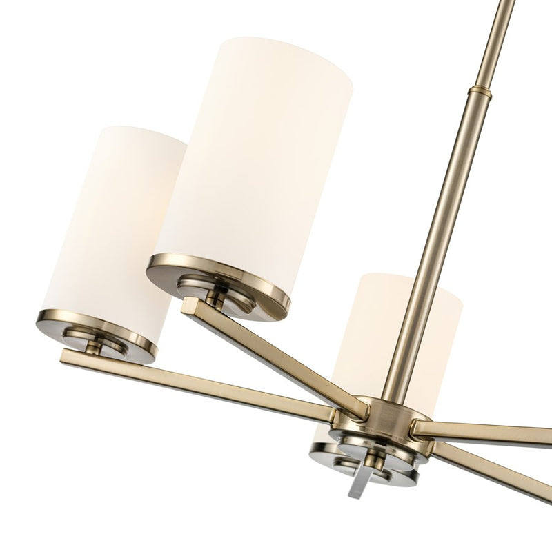 Millennium Lighting Verlana 24" 5Lt Chandelier, Gold/Etched White