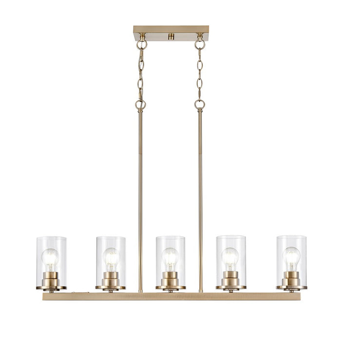 Millennium Lighting Verlana 5Lt 35" Island, Modern Gold/Clear