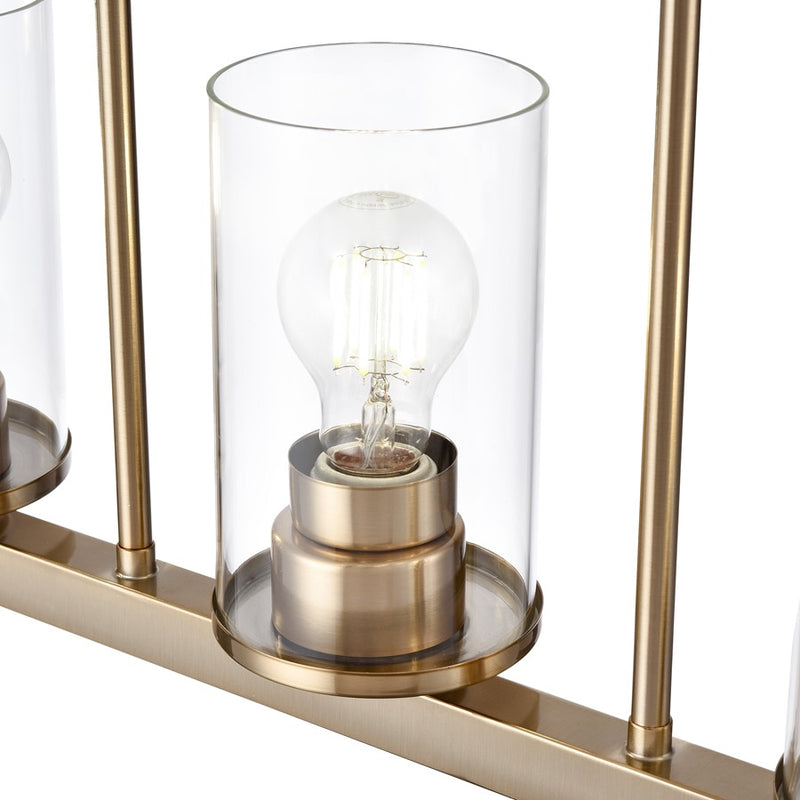 Millennium Lighting Verlana 5Lt 35" Island, Modern Gold/Clear