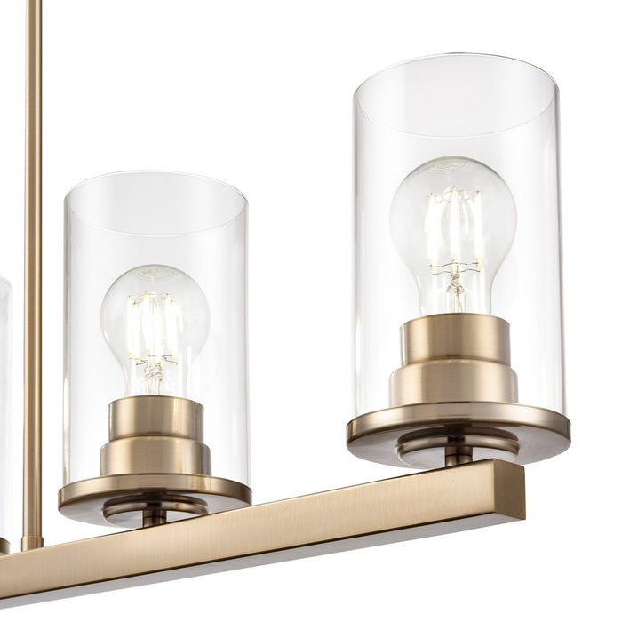 Millennium Lighting Verlana 5Lt 35" Island, Modern Gold/Clear