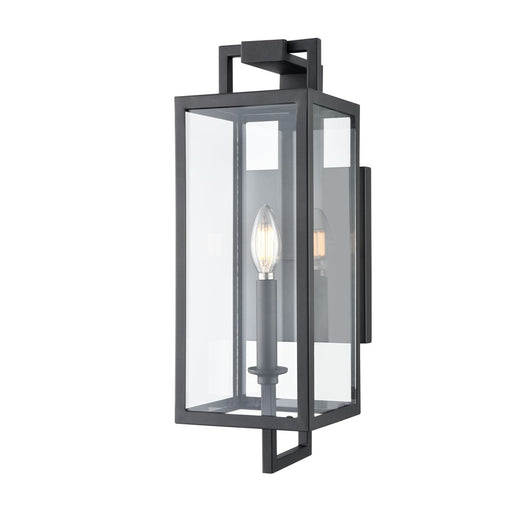 Millennium Lighting Lamont 1Lt Outdoor Wall Sconce, Black/Clear