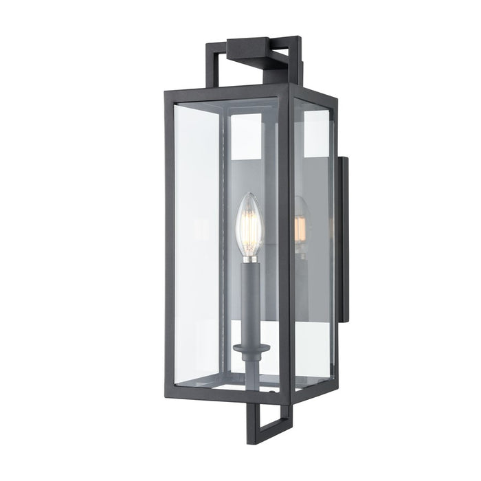 Millennium Lighting Lamont 1Lt Outdoor Wall Sconce, Black/Clear