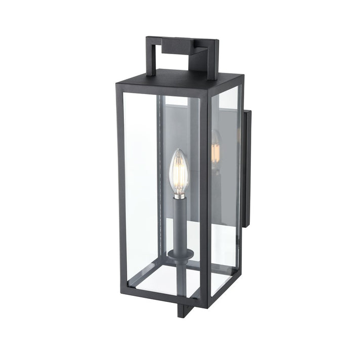 Millennium Lighting Lamont 1Lt Outdoor Wall Sconce, Black/Clear