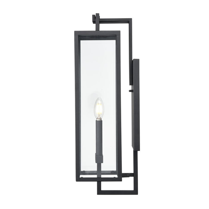 Millennium Lighting Lamont 2Lt Outdoor Wall Sconce, Black/Clear
