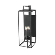Millennium Lamont 34" High 4Lt Outdoor Wall Sconce, Black/Clear - 280004-TBK
