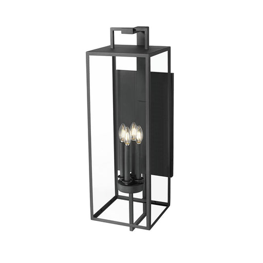 Millennium Lamont 34" High 4Lt Outdoor Wall Sconce, Black/Clear - 280004-TBK