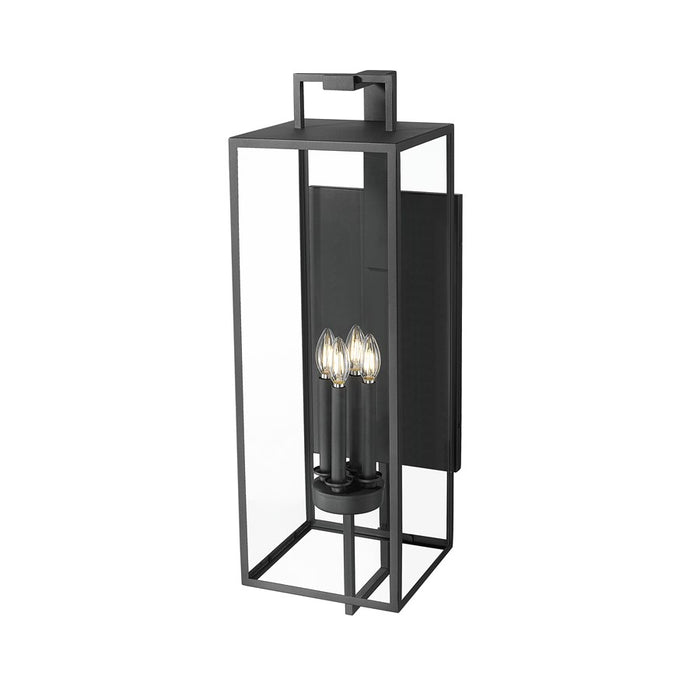 Millennium Lamont 34" High 4Lt Outdoor Wall Sconce, Black/Clear - 280004-TBK