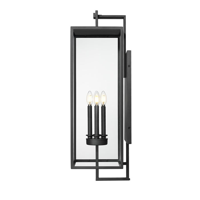 Millennium Lamont 34" High 4Lt Outdoor Wall Sconce, Black/Clear