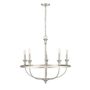 Millennium Lighting Emery 5Lt Chandelier, Brushed Nickel - 28005-BN