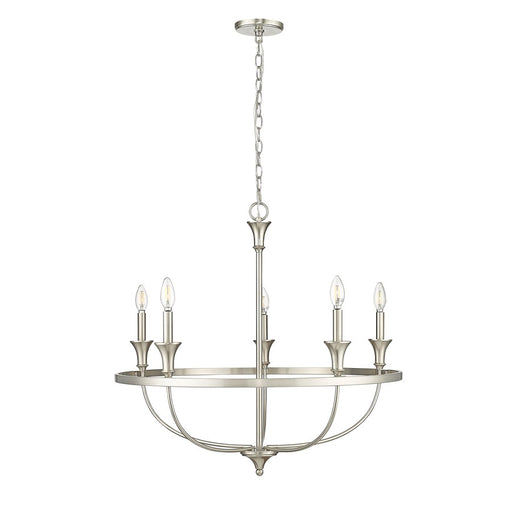 Millennium Lighting Emery 5Lt Chandelier, Brushed Nickel - 28005-BN