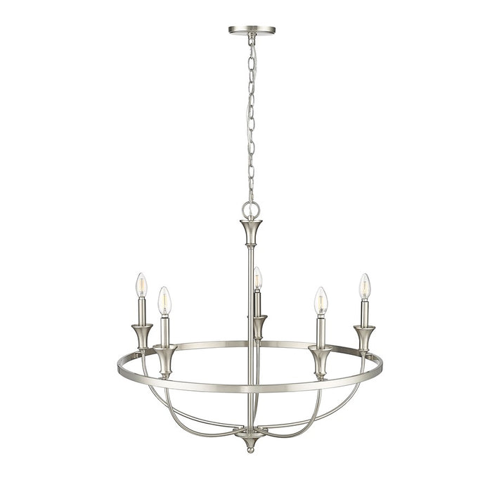 Millennium Lighting Emery 5Lt Chandelier, Brushed Nickel