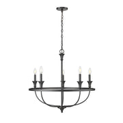 Millennium Lighting Emery 5Lt Chandelier, Black - 28005-MB