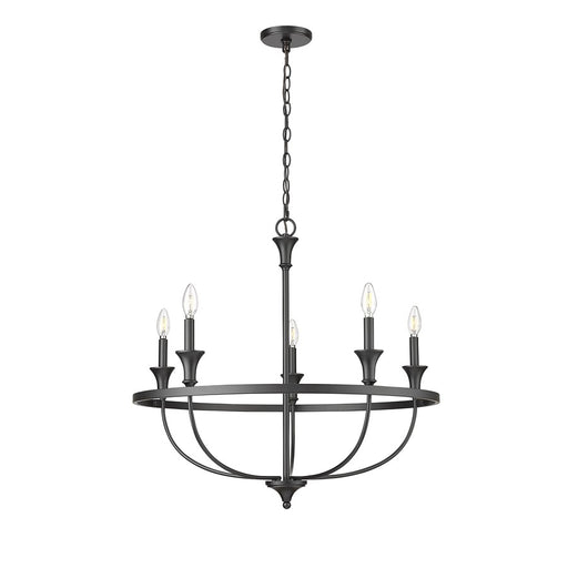 Millennium Lighting Emery 5Lt Chandelier, Black