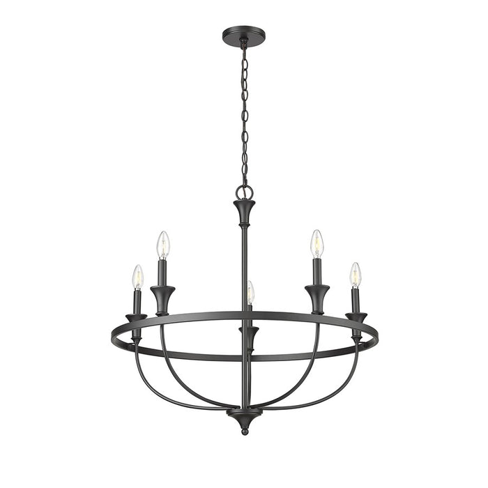 Millennium Lighting Emery 5Lt Chandelier, Black