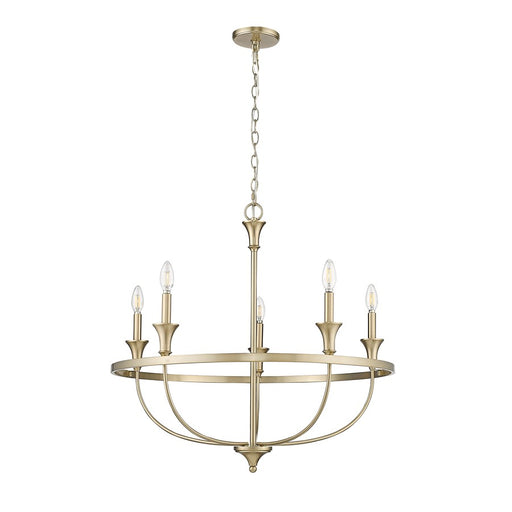 Millennium Lighting Emery 5Lt Chandelier, Modern Gold