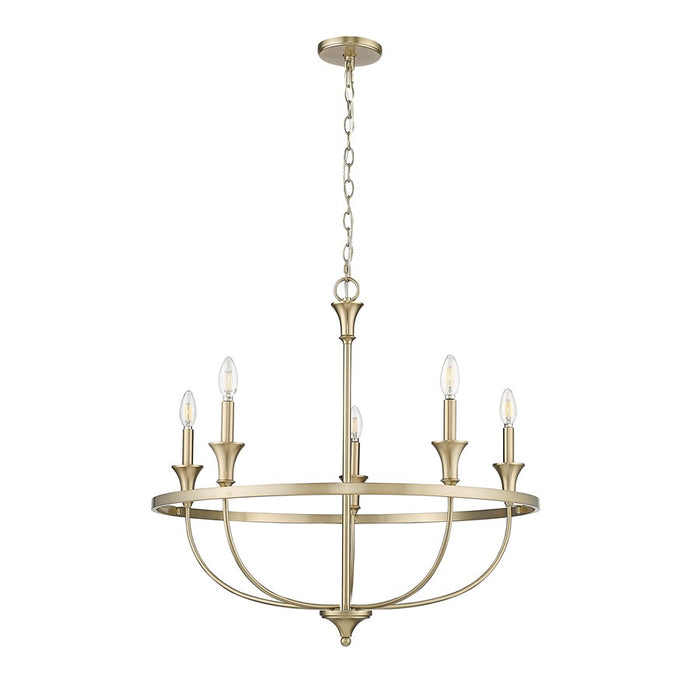 Millennium Lighting Emery 5Lt Chandelier, Modern Gold