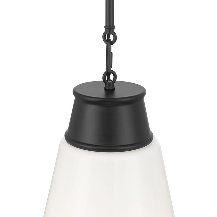 Millennium Lighting Bellaryn 1Lt Pendant, Black/Shiny Opal