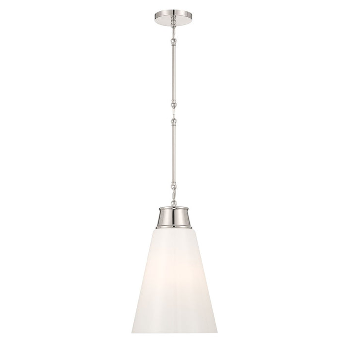 Millennium Lighting Bellaryn 1Lt Pendant, Nickel/Shiny Opal