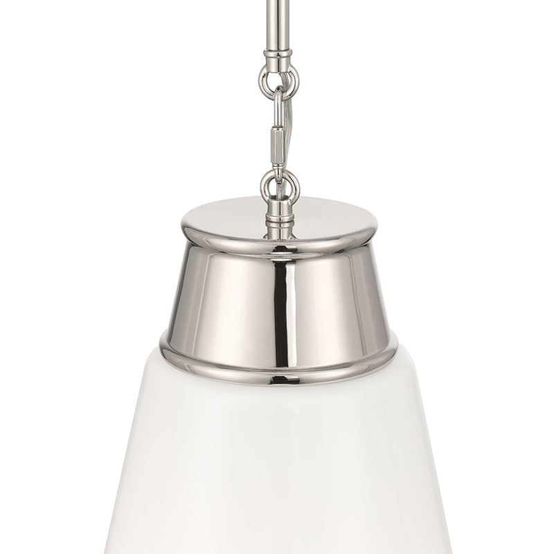 Millennium Lighting Bellaryn 1Lt Pendant, Nickel/Shiny Opal