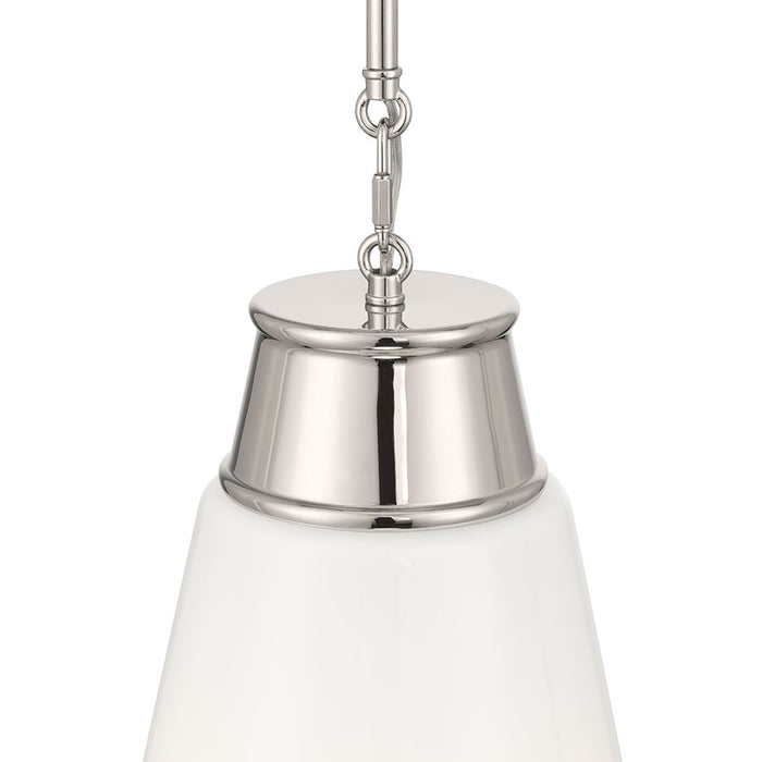 Millennium Lighting Bellaryn 1Lt Pendant, Nickel/Shiny Opal