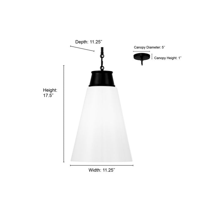 Millennium Lighting Bellaryn 1Lt Pendant, Nickel/Shiny Opal