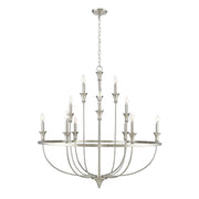 Millennium Lighting Emery 12Lt Chandelier, Brushed Nickel - 28012-BN