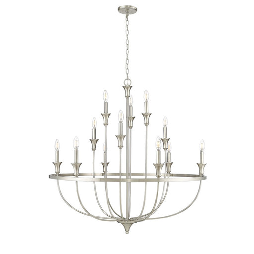 Millennium Lighting Emery 12Lt Chandelier, Brushed Nickel