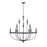 Millennium Lighting Emery 12Lt Chandelier, Black - 28012-MB