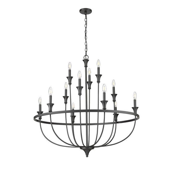 Millennium Lighting Emery 12Lt Chandelier, Black