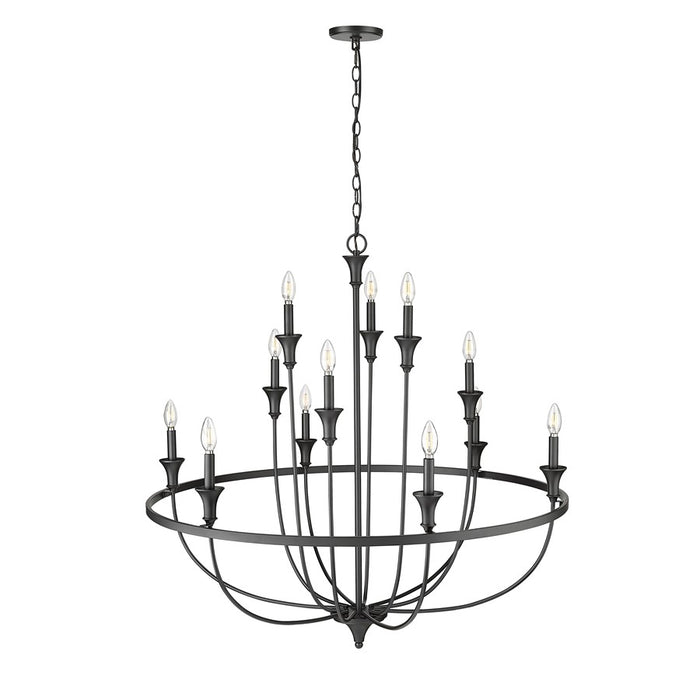 Millennium Lighting Emery 12Lt Chandelier, Black