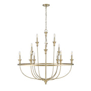 Millennium Lighting Emery 12Lt Chandelier, Modern Gold - 28012-MG
