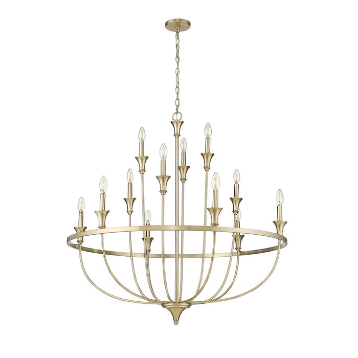 Millennium Lighting Emery 12Lt Chandelier, Modern Gold