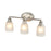 Millennium Lighting Amberle 3-Lt Vanity, Nickel/Frosted White