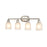 Millennium Lighting Amberle 4 Light Vanity, Nickel/Frosted White