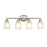 Millennium Lighting Amberle 4 Light Vanity, Nickel/Frosted White