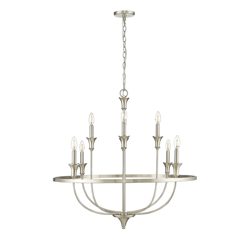 Millennium Lighting Emery 8Lt Chandelier, Brushed Nickel - 28108-BN