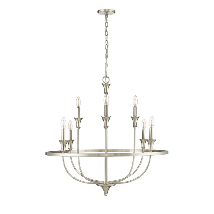 Millennium Lighting Emery 8Lt Chandelier, Brushed Nickel - 28108-BN
