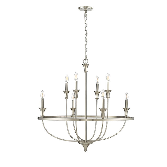 Millennium Lighting Emery 8Lt Chandelier, Brushed Nickel